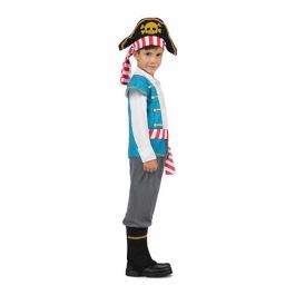 Disfraz pirata gorro, camisa con chaleco y faja, pantalón y cubrebotas talla 10-12 y Disfraz pirata gorro, camisa con chaleco y faja, pantalón y cubrebotas talla 10-12 y