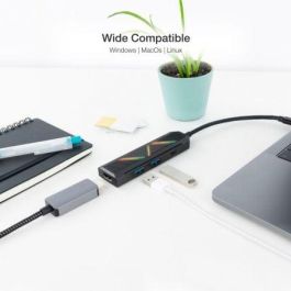 Hub USB NANOCABLE 10.16.0401 Negro Hub USB NANOCABLE 10.16.0401 Negro