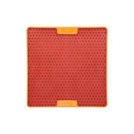 Lickimat Tuff Soother Pro Perro Alfombra Lamedor Antiestrés Comedero Lento Base Rígida Naranja