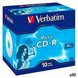 CD-R Verbatim MUSIC 80' 16x 10 Piezas (10 Unidades) Precio: 122.88999943. SKU: B15FP5VLET