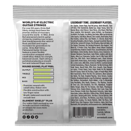 ERNIEBALL Cuerdas Guitarra Eléctrica Entorchado Plano Slinky Regular 10-46