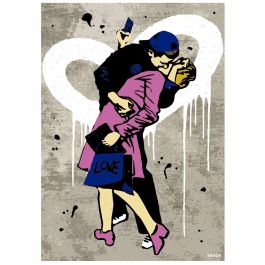 EDUCA EDU1747456939026 Puzzle El Beso, Chico de la Televisión 1000 piezas - 68x48 cm - Adultos +12 años
