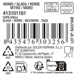 La Mediterranea Copa Auriss Jara 500 cc de ø10x20 cm (16 Unidades)