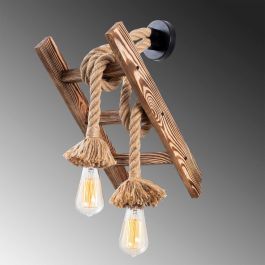 Aplique de Pared de Madera Erebos Yekaterinburg 1 Luz E27 Sin Bombilla [OPV-521SHN2134]