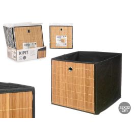 Caja Organizadora Plegable de Bambú Negra Kipit 32x33x2 cm (24 Unidades)