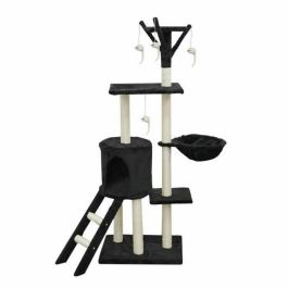 JIPSY ALC14 Árbol para gatos mediano, con nicho y percha, 3 plataformas, Negro, 79x34x138 cm Precio: 57.88999975. SKU: B16PWR2C2G
