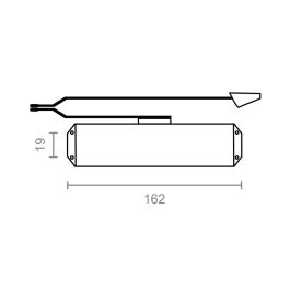Micel Cierrapuertas Sin Retenedor MC01-S Blanco para Puertas de 700-900 mm Soporta hasta 70 kg