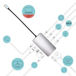 I-tec Nano Dock I Base Metálica USB-C con HDMI, VGA, 3x USB 3.0, Ethernet y Audio