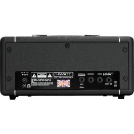 Hiwatt Amplificador Cabezal para Guitarra 25W con Bucle de Efectos, Reverb y EQ de 3 Bandas Negro