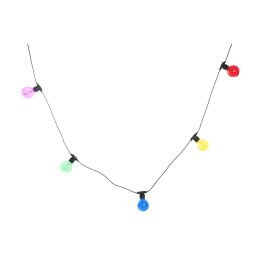 DKD Home Decor Guirnalda Exterior 10 Luces LED Multicolor Cristal Doble Filamento Bombillas Reemplazables 850 cm