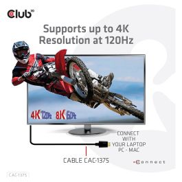 Club 3D Cable HDMI 2.1 Ultra High Speed 10K HDR 5m Negro CAC-1375