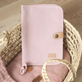BEABA, Funda para libro de salud de lona rosa empolvado BEABA, Funda para libro de salud de lona rosa empolvado