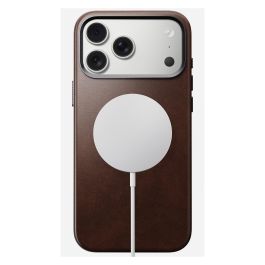 Nomad iPhone 17 Pro Max Funda de Cuero Tradicional Rustic Brown con Compatibilidad MagSafe - Resistente a Rayones y Polvo