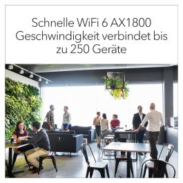 NETGEAR WAX610 Wifi 6 AX1800 Dual Band Access Point, 1800 Mbit/s, Doble Banda 2.4 GHz y 5 GHz
