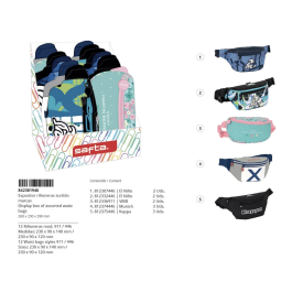 Safta Riñonera Expositor de 12 Unidades Surtidas 290x260x230 mm