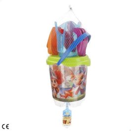 Cubo de playa dragones del castillo diametro 18 cm con pala,rastrillo y regadera. Cubo de playa dragones del castillo diametro 18 cm con pala,rastrillo y regadera.