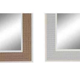 Espejo de pared DKD Home Decor 35 x 2 x 125 cm Cristal Gris Marrón Blanco Poliestireno (4 Piezas)