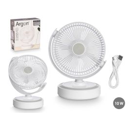 Argon Ventilador de Sobremesa USB 10W Blanco con Batería Recargable, 4 Modos de Ventilación, 25x28x11 cm (4 Unidades) Precio: 92.69000026. SKU: B1EG8QYGC4