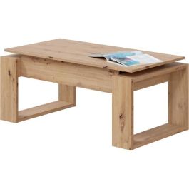BALTIK AUC8423490267647 Mesa de Centro Elevable Rectangular Roble 105x55x45 cm