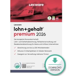 Lexware Lohn+Gehalt Premium 2026 - 1 Device, ABO - ESD-Download Precio: 1097.49999953. SKU: B12EZRA43S
