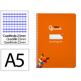 Liderpapel Cuaderno Espiral A5 Pautaguía Tapa Blanda 40 Hojas 75gr Cuadro Pautado 2,5mm Naranja Precio: 6.50000021. SKU: B1GT9QZSHG