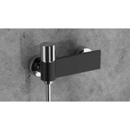 Edouard Rousseau EDO3047404057800 Mezclador de Ducha de Acero Negro, Negro/Cromo