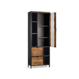 GINER Y COLOMER Vitrina Industrial de Madera de Mango y Metal 198 cm