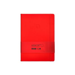 Cuaderno Con Gomilla Antartik Notes Tapa Dura A4 Hojas Lisas Rojo 100 Hojas 80 gr Fsc