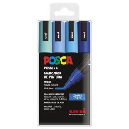 POSCA Marcador PC-5M-4C No Permanente 1.8 mm-2.5 mm, Colores Surtidos Azules, Estuche 4U Precio: 10.89999944. SKU: S8419010
