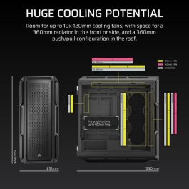 Corsair 5000T Caja Semitorre ATX Gaming Negra