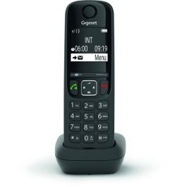 Gigaset AS690 HX Teléfono Inalámbrico DECT Analógico Negro con Manos Libres e Identificador de Llamadas