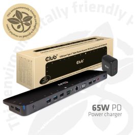 Club3D CSV-1564W65 Docking Station USB-C 3.2 Gen 1 Hub 7 Puertos, DisplayPort, HDMI 4K, LAN, Audio, 65W/100W PD Precio: 150.49999965. SKU: B1JWTHMZPS