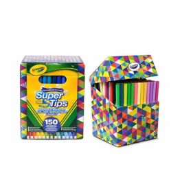 Crayola Rotuladores Super Tips Lavables 150 Unidades, Aptos para Niños a Partir de 3 Años