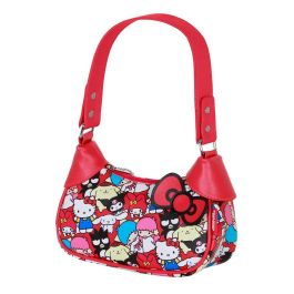Sanrio Hello Kitty Bolso de Hombro Baguette Fancy Friends Casual con Cremallera Multicolor PVC 8x21,5x14,5cm
