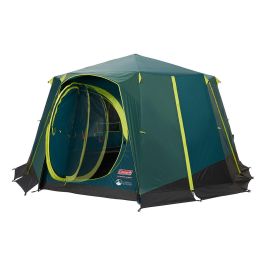 Coleman Octagon Tienda de Campaña para 8 Personas, Estructura Rígida con Tecnología WeatherTec BlackOut, Área 15.7 m², Color Verde y Amarillo Precio: 595.5862. SKU: B1592Q5HAZ