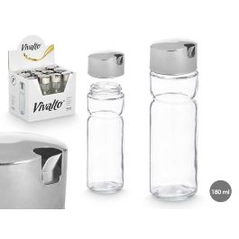 Aceitera de vidrio con tapón de metal 180 ml Vivalto - 4.6x15.7x4.6 cm (24 Unidades) Precio: 25.4999998. SKU: S3606119