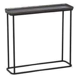 Recibidor 84 x 26 x 78 cm Negro Gris Metal (2 Unidades)