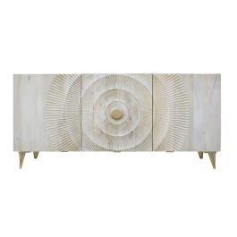 Buffet Colonial DKD Home Decor Blanco Dorado 45 x 75 x 160 cm