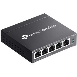TP-Link ES205G Omada Switch Gestionado Gigabit Ethernet 5 Puertos RJ-45 PoE, 10 Gbit/s, QoS, Montaje Mural, Negro