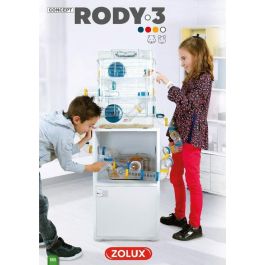 Zolux ZOL3336022060232 Jaula Rody3 trio 3 niveles para hámsteres, ratones y jerbos - L 41 x P 27 x H 53 cm Granadina