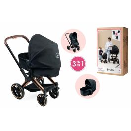 COROLLE COR4063013141876 Cochecito Cybex 3 en 1 Negro para muñecas bebé de 36 y 42 cm - a partir de 3 años