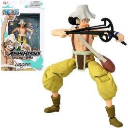 Bandai Figura Anime Heroes One Piece Usopp 17 cm, figura de acción detallada con accesorios y manos intercambiables, ideal para coleccionistas Bandai Figura Anime Heroes One Piece Usopp 17 cm, figura de acción detallada con accesorios y manos intercambiables, ideal para coleccionistas