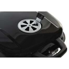 DKD Home Decor Barbacoa de Sobremesa Desmontable de Acero Negro Plateado 44.5x42x34 cm