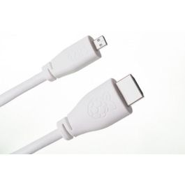 Raspberry Pi T7689AX Cable HDMI 1 m HDMI Tipo A Estándar a Micro HDMI Tipo D Macho/Macho Chapado en Níquel Blanco