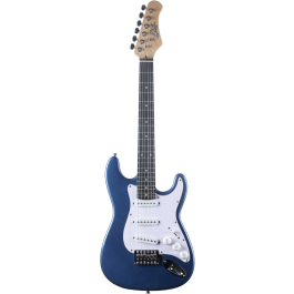 Eko St100 Guitarra Eléctrica Formato 3/4 Tipo Strat - Azul Metálico