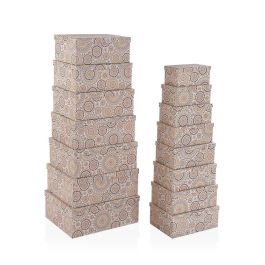 Juego de Cajas Decorativas Versa MARRAKECH Cartón (15 Piezas) Juego de Cajas Decorativas Versa MARRAKECH Cartón (15 Piezas)