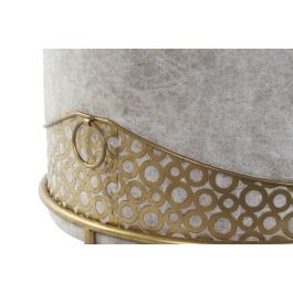 Reposapies Glam DKD Home Decor Beige Dorado 51 x 44.5 x 51 cm