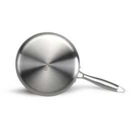 Livoo MEP161 Cacerola Brigade de Acero Inoxidable 20 cm, Triple Fondo, para todo tipo de fuegos e Inducción, Fabricada en Francia