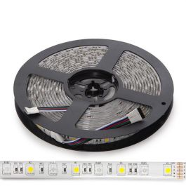 Tira de 300 LEDs 60W 3.780Lm 4200ºK SMD5050 24VDC IP65 RGB+Blanco x5M 40.000H [CA-5050-60-24-IP65-RGB-W]-Blanco Natural