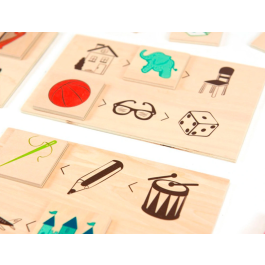 Andreutoys Juego Didáctico de Atributos Grandes y Pequeños, Asociación de Imágenes, Razonamiento Lógico, Observación y Colores.